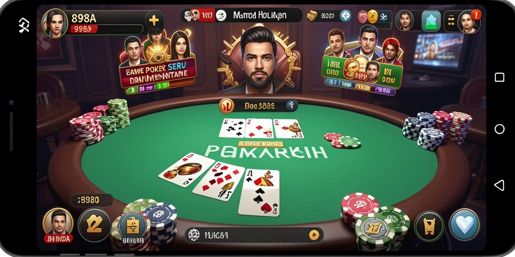 Gameplay seru dalam aplikasi poker 898A.