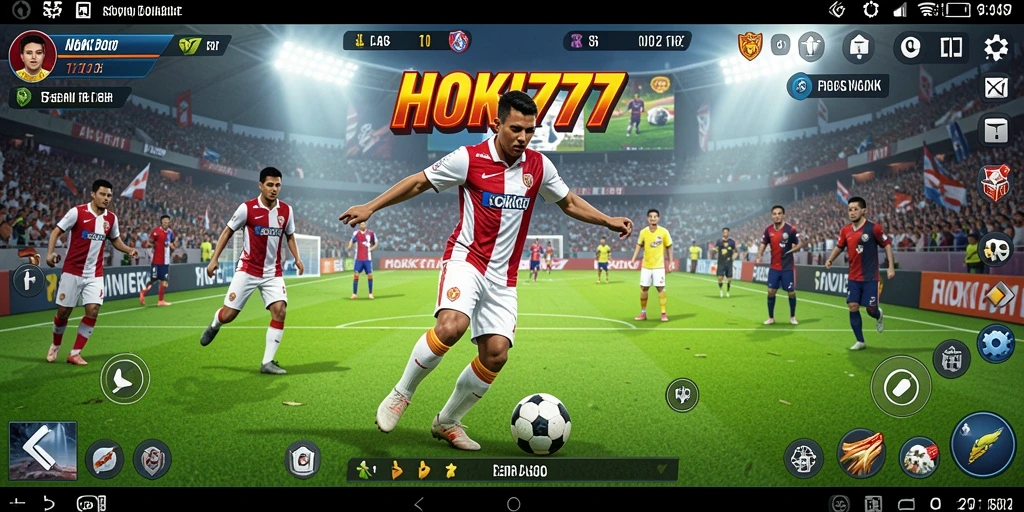 Gameplay seru HOKI777 dengan aksi sepak bola yang mendebarkan.