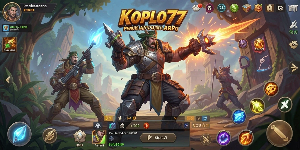 Screenshot menunjukkan aksi seru dalam gameplay ARPG KOPLO77.