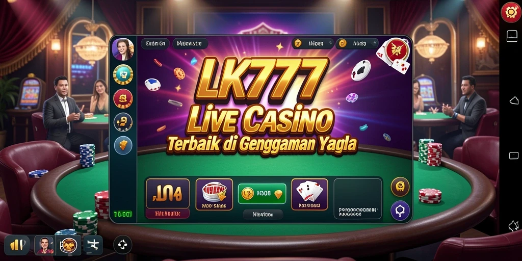 Tampilan gameplay Live Casino yang mendebarkan di LK777.