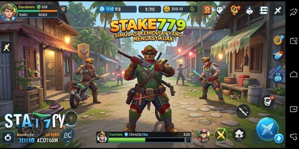 Tampilan gameplay STAKE779 yang penuh warna dan interaktif.