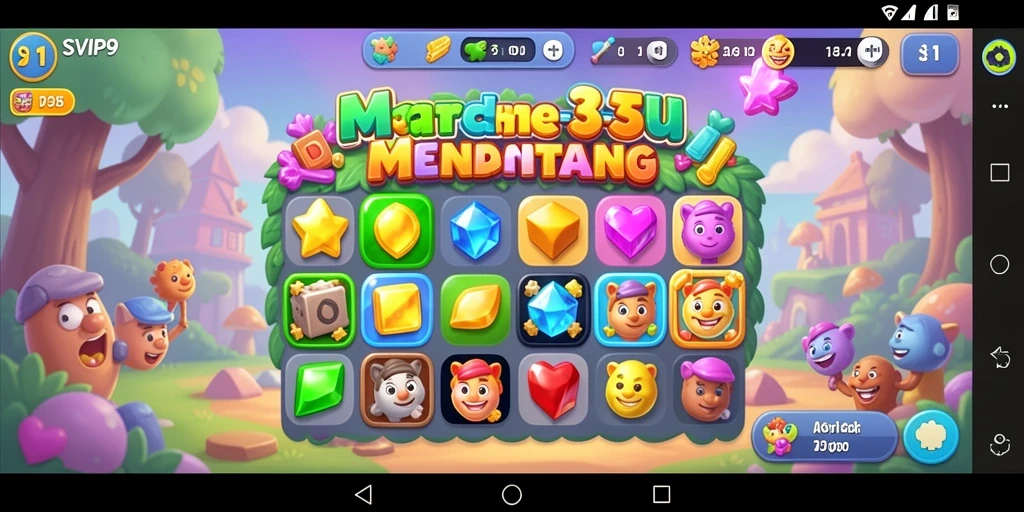 Tangkapan layar SVIP9 menunjukkan gameplay Match-3 yang menawan.